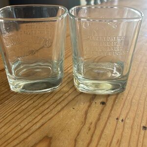 Two Jack Daniel’s glasses